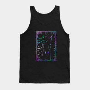 Horse Animal Wildlife Forest Nature Chrome Graphic Tank Top